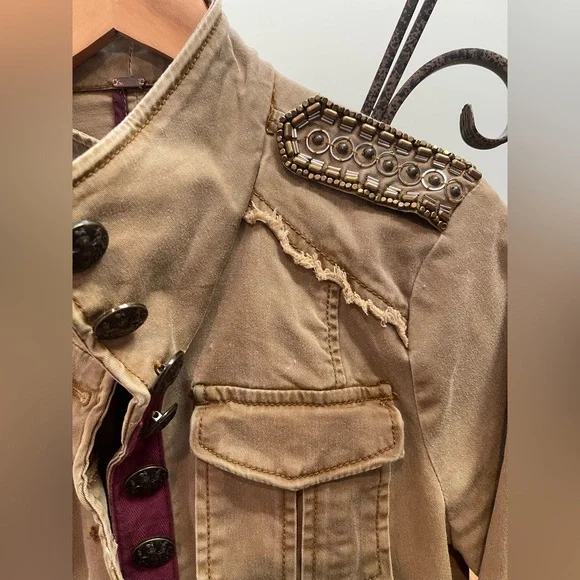 Free People Shrunken Military Jacket - Picture 6 of 11